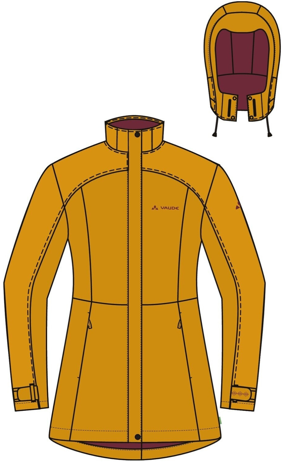 VAUDE Women's Skomer Winter Parka II (42403) burnt yellow uni