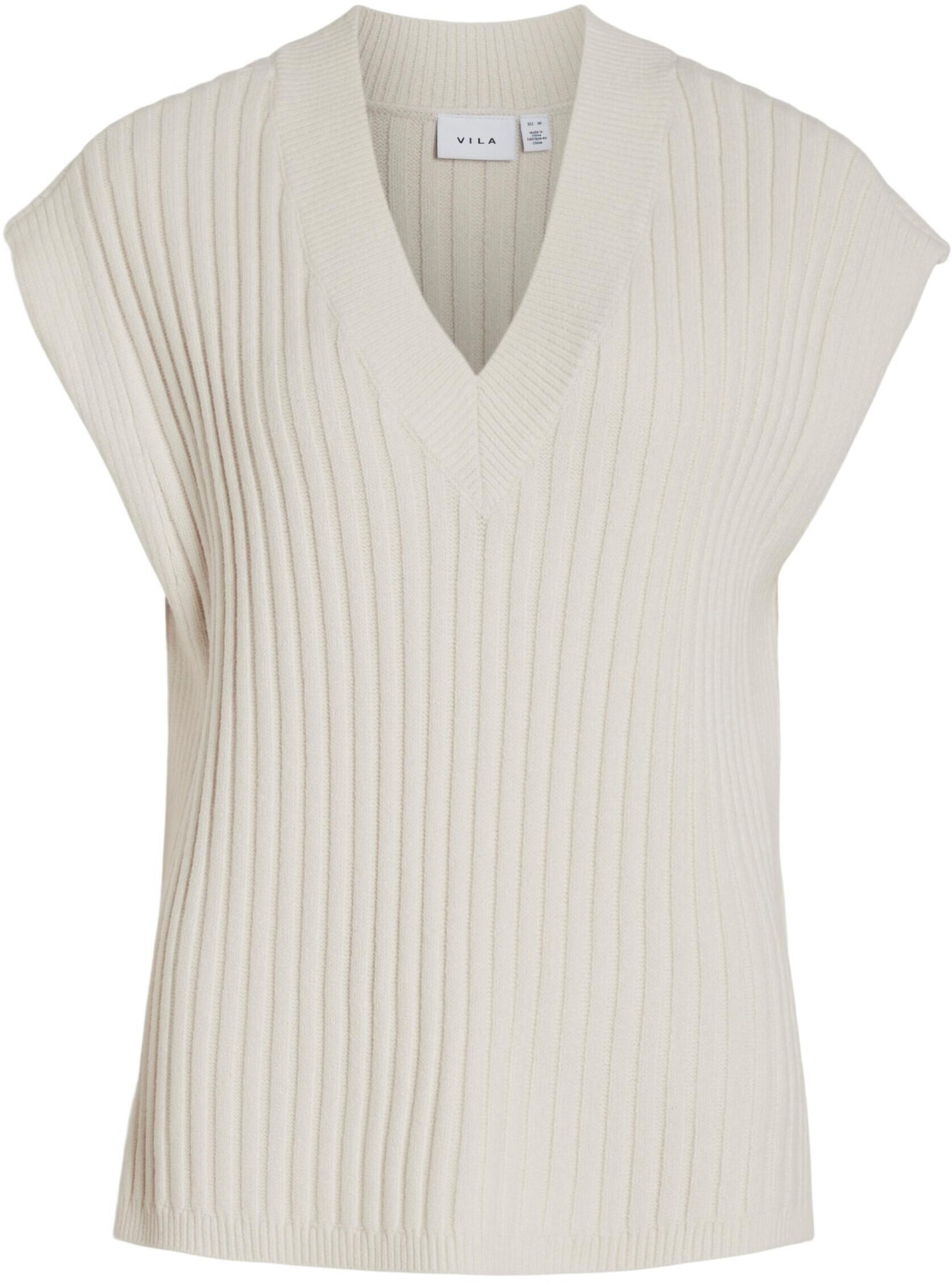 Vila VIMALJE V-NECK S/L OVERSIZE KNIT VEST (14091301-4346302) white sand