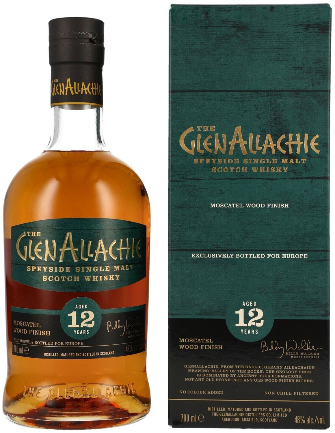 GlenAllachie Aged 12 Years Moscatel Wood Finish 0.7l 48%