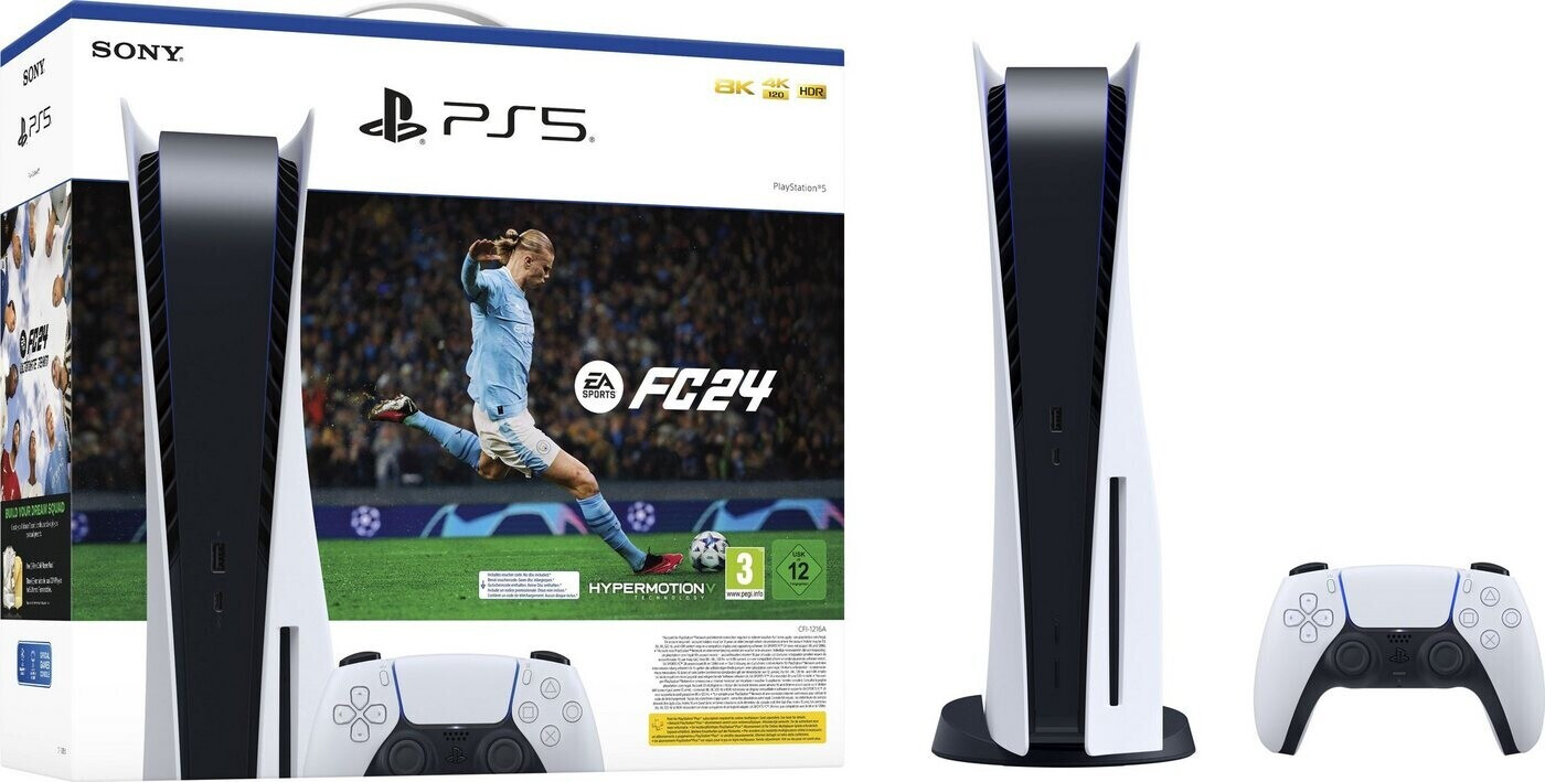 Sony PlayStation 5 (PS5) + FC 24 a € 516,19, Febbraio 2024