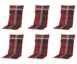 Madison Hochlehner Auflagen 6 Stk. 120x50x8cm Mischgewebe rot (501598) ab  103,45 € | Preisvergleich bei | Sessel-Erhöhungen