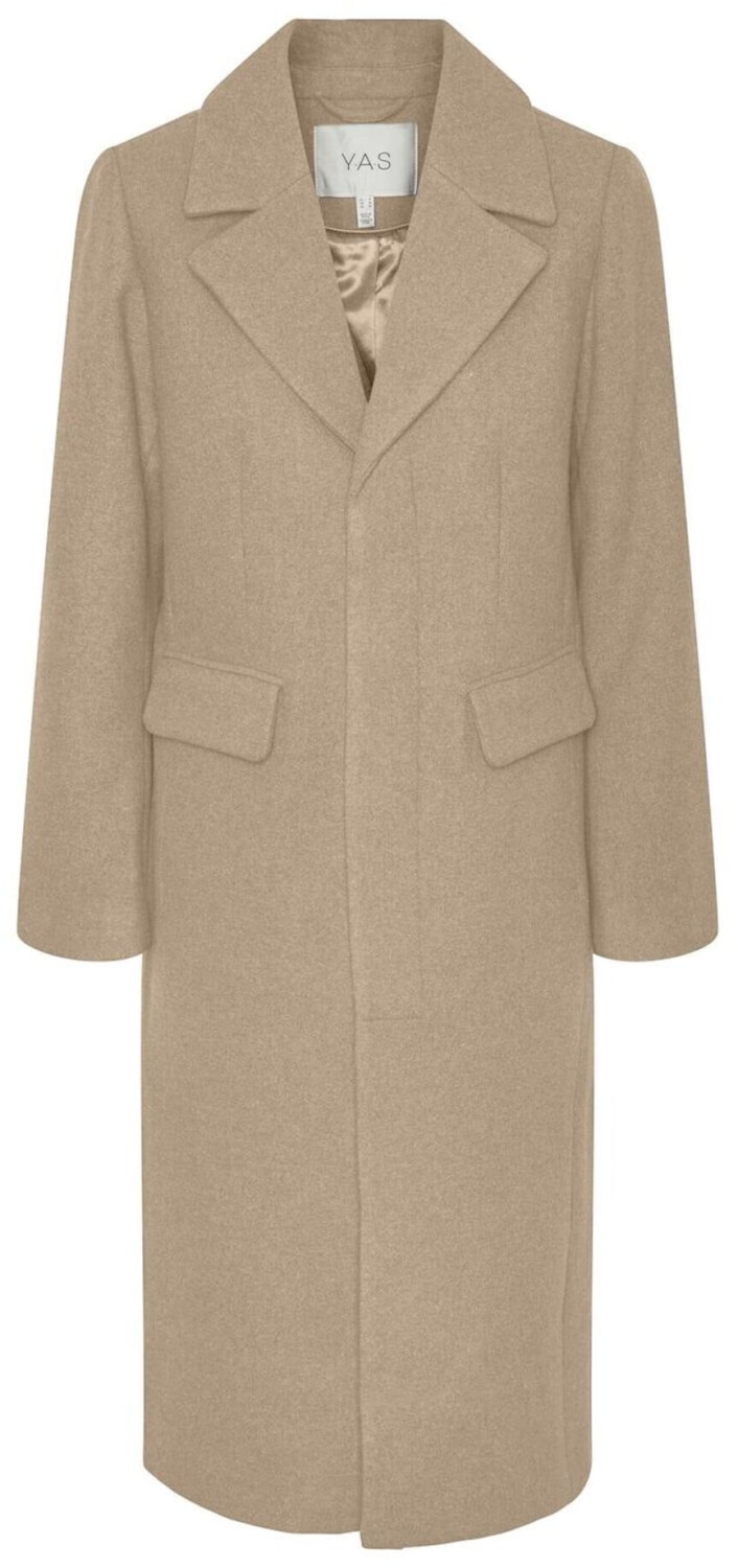Zwarte Y.A.S. Mantel YASMILA LS WOOL MIX COAT S.NOOS