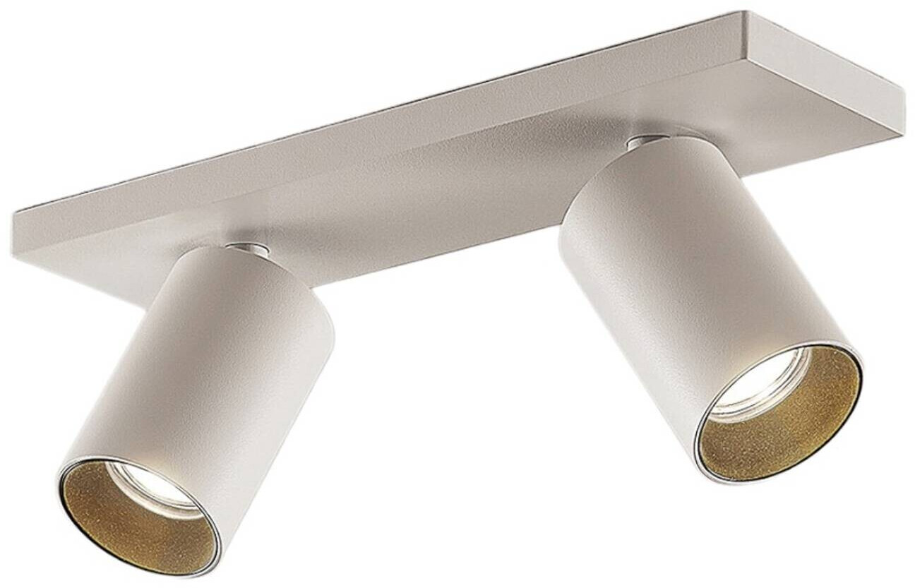 Arcchio Brinja ceiling spotlight, square, white, 2 lights