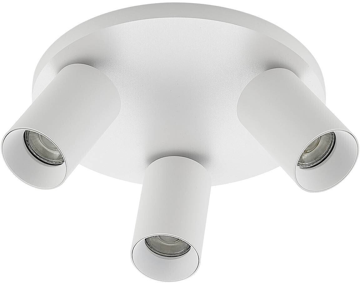 Arcchio Brinja ceiling spotlight, round, 3 lights, white