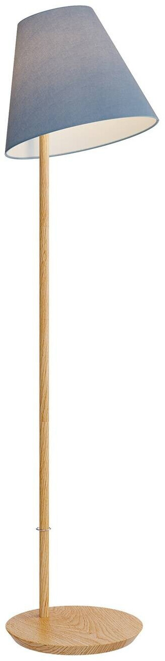 Lucande Jinda Floor Lamp Wooden Frame blue