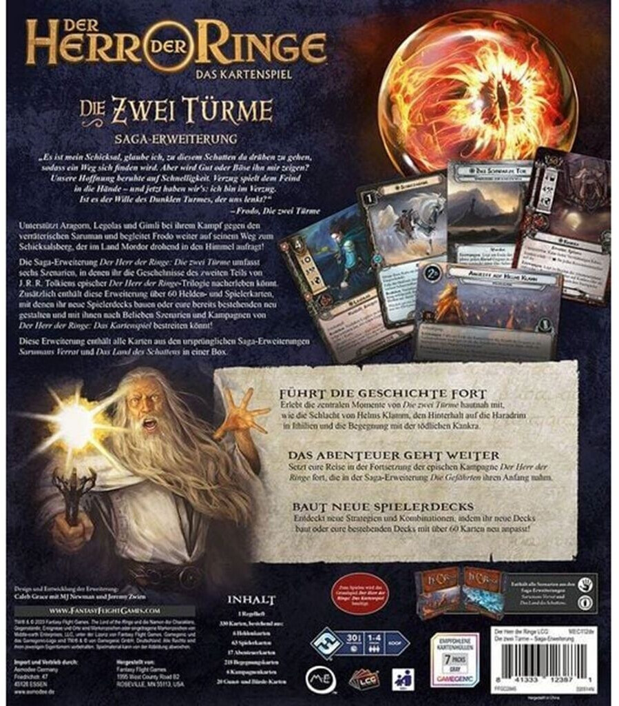 Der Herr Der Ringe: Das Kartenspiel – Die Zwei Türme Erweiterung (Spanisch), 330 Karten