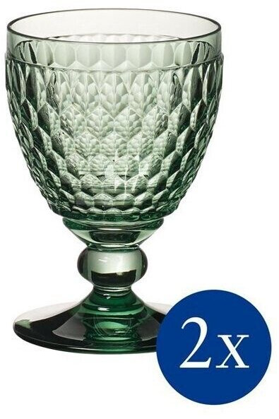 Villeroy & Boch Boston Colored Red Wine Glass Green, Set of 2, Glass