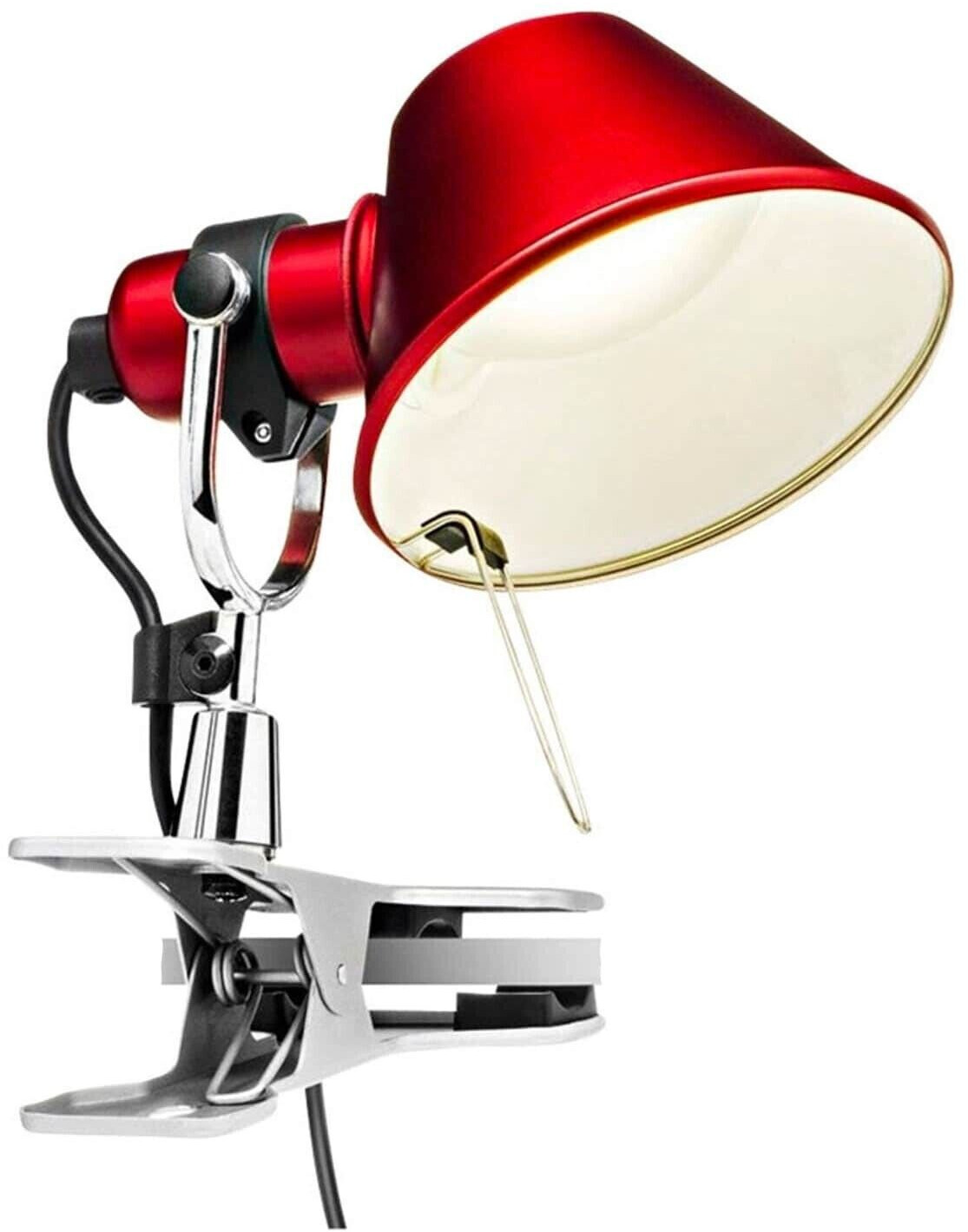 Artemide Tolomeo Micro Pinza red