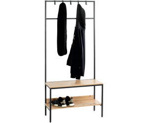 HAKU Möbel Garderobenständer eiche, schwarz 80 cm x35 cm x180 cm (37461) ab  85,93 €