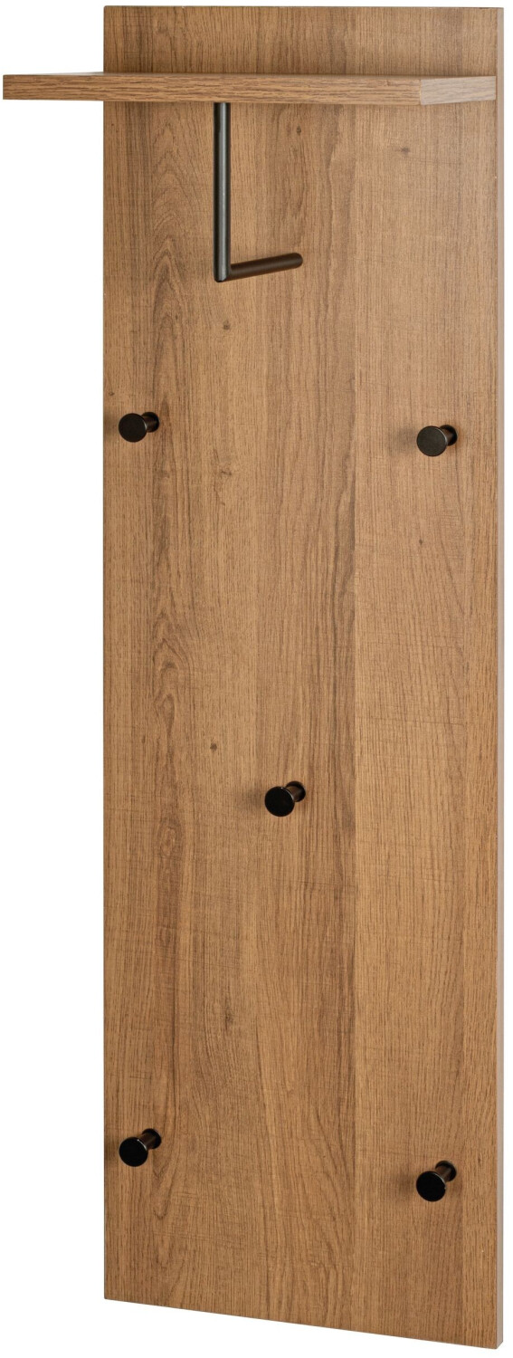 HAKU Wall coat rack, oak-black 30 cmx20 cmx100 cm (37148)