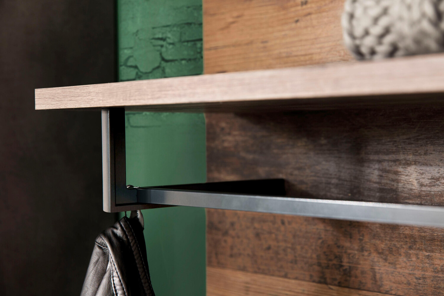 trendteam Wardrobe panel Indy graphite gray Matera-Old Wood NB/ 80x106x28 cm (187944223)