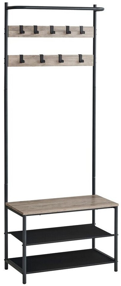 Vasagle Greige-black wardrobe set (RSH411B02)