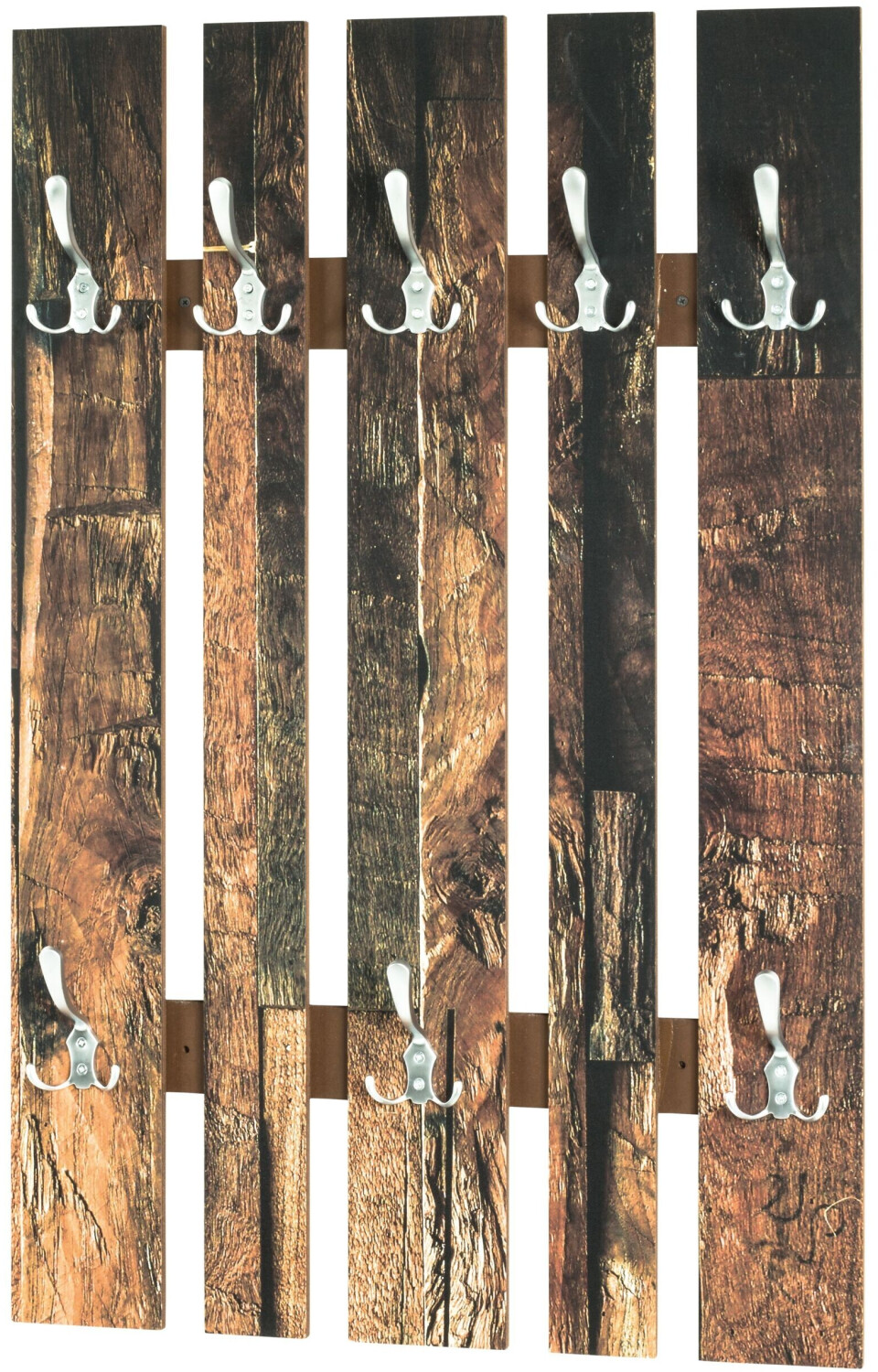 HAKU Wall coat rack, natural stainless steel look 65 cmx9 cmx100 cm (19889)