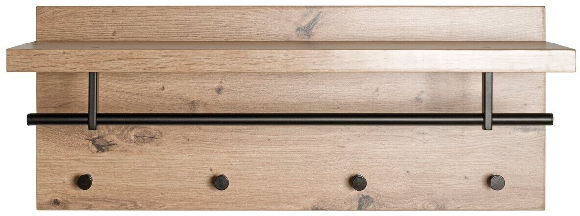 HAKU Wall coat rack, oak-black 75 cmx26 cmx30 cm (37444)