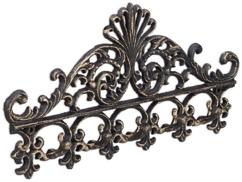 Relaxdays Cast iron coat rack 17x35x3,5 cm bronze (10020631-490)
