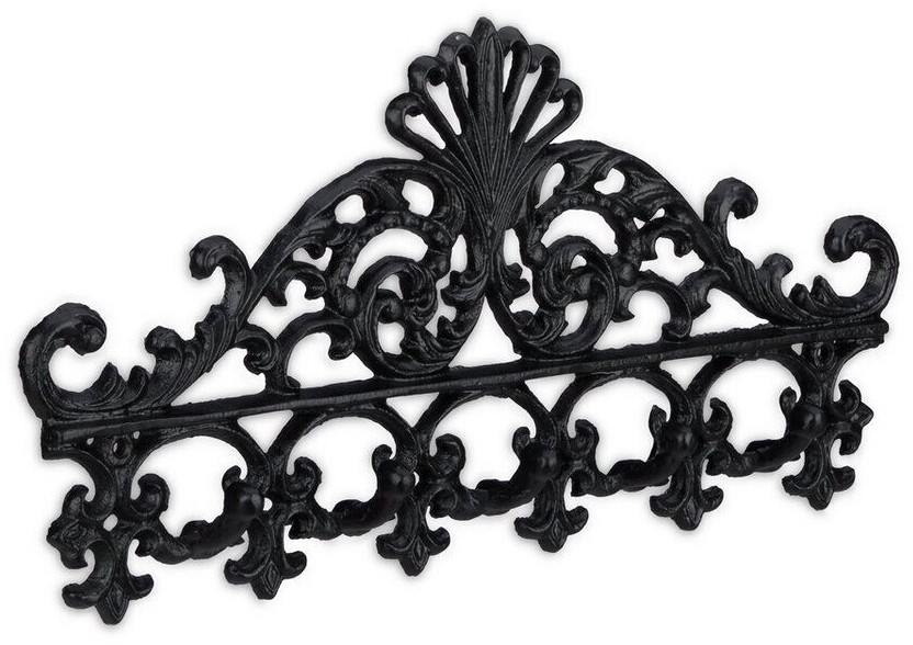 Relaxdays Cast iron coat rack 17x35x3,5 cm black (10020631-46)