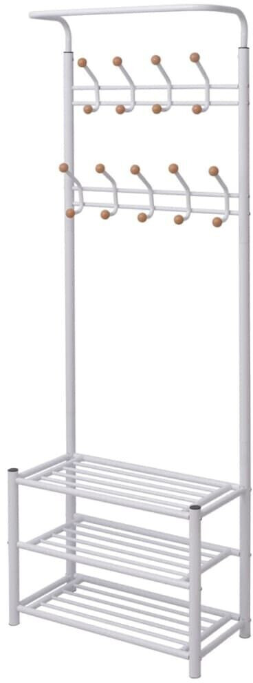 vidaXL Wardrobe with shoe rack 68×32×182.5 cm white (243727)