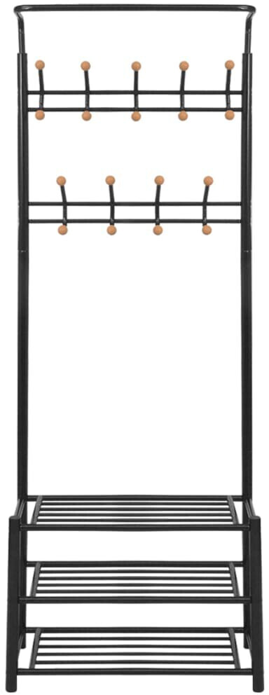 vidaXL Wardrobe with shoe rack 68×32×182.5 cm black (243726)