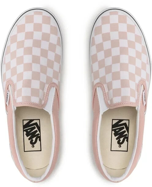 vans checkerboard light pink