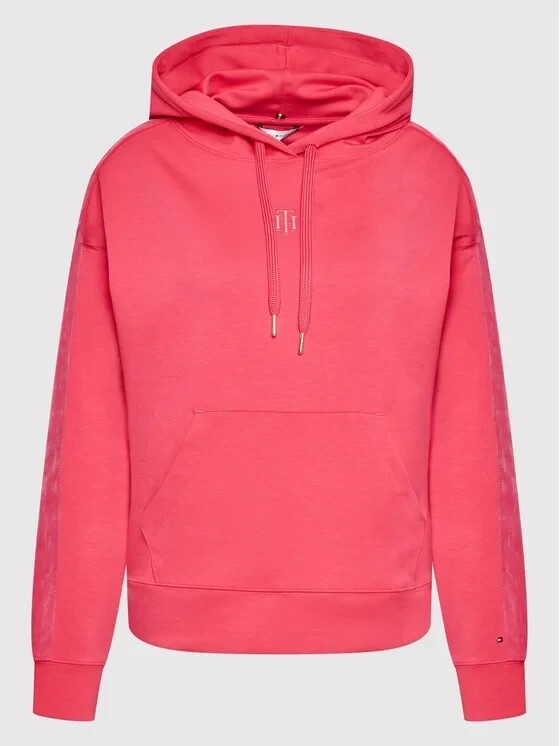 Tommy Hilfiger Damen Sweatshirt Relaxed Interlock Hoodie (WW0WW33915) pink