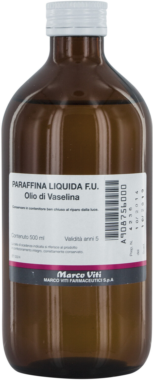 Paraffina Liquida Olio di Vaselina (500ml) a € 5,20 (oggi)