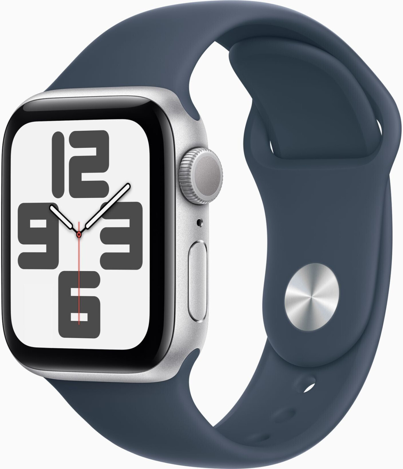 Apple Watch SE 2022 GPS Silver 40mm Sport Band Storm Blue M/L