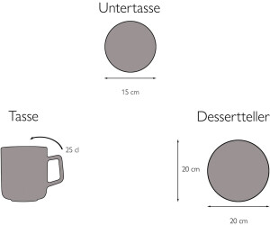 CreaTable Kaffeeservice bei grau Chef ab | 54,99 Collection Preisvergleich 18-tlg €