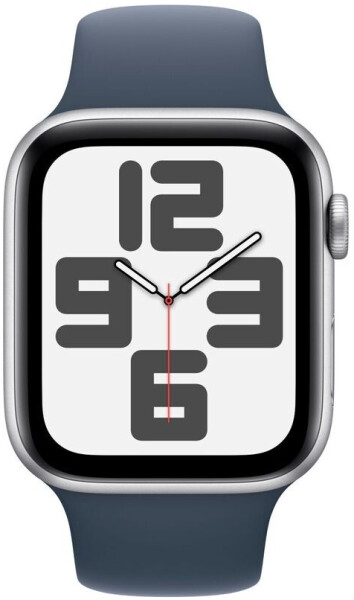 Apple Watch SE 2022 GPS 44mm silber Sportarmband Sturmblau M/L, Bild 2