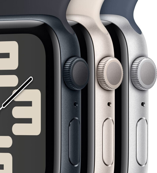 Apple Watch SE 2022 GPS 44mm silber Sportarmband Sturmblau M/L, Bild 3
