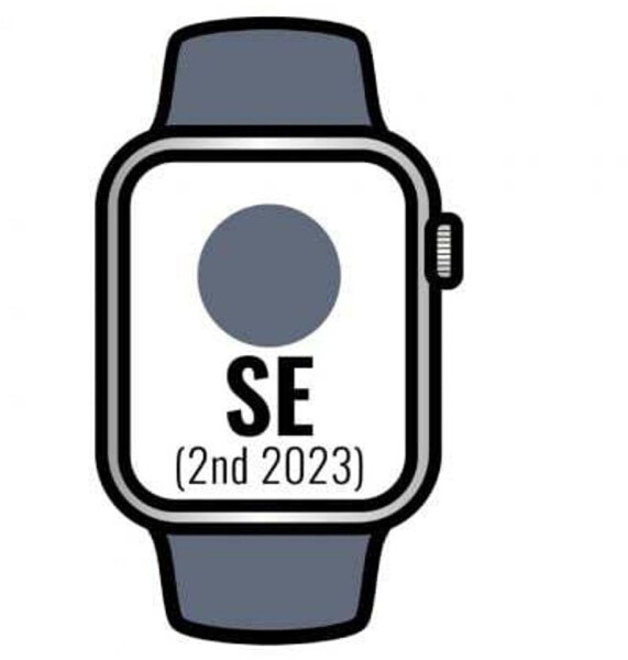 Apple Watch SE 2022 GPS 44mm silber Sportarmband Sturmblau M/L, Bild 5