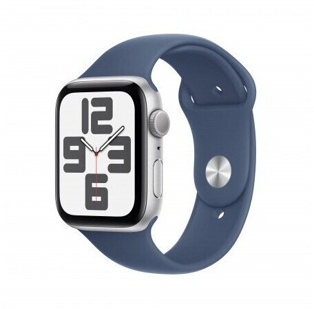 Apple Watch SE 2022 GPS 44mm silber Sportarmband Sturmblau M/L, Bild 8