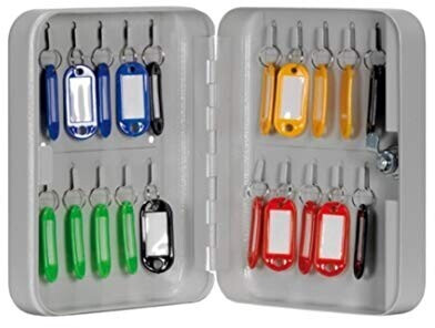 Arregui Key box lockable with 40 hooks 20x16x8 cm light gray (PLL40)