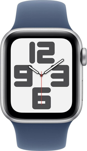 Apple Watch SE 2022 4G 44mm silber Sportarmband Sturmblau M/L, Bild 2