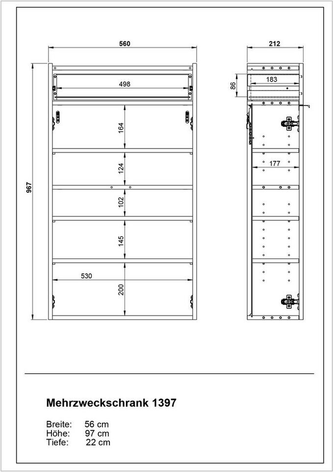 Germania Ameca Set 86x200x22 cm grau ab 369,99 € | Preisvergleich bei