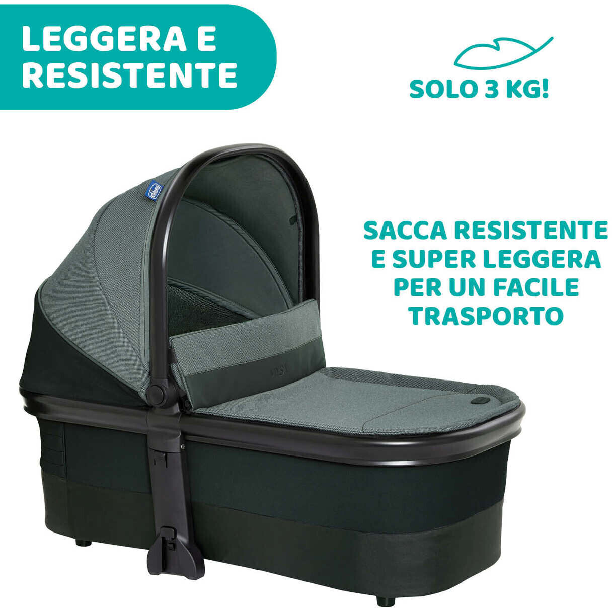 Chicco Navicella Mysa jade green a € 209,99 (oggi)