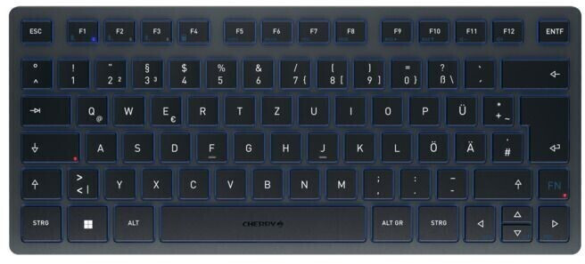 Photos - Keyboard Cherry KW 7100 MINI BT Slate Blue (DE) 
