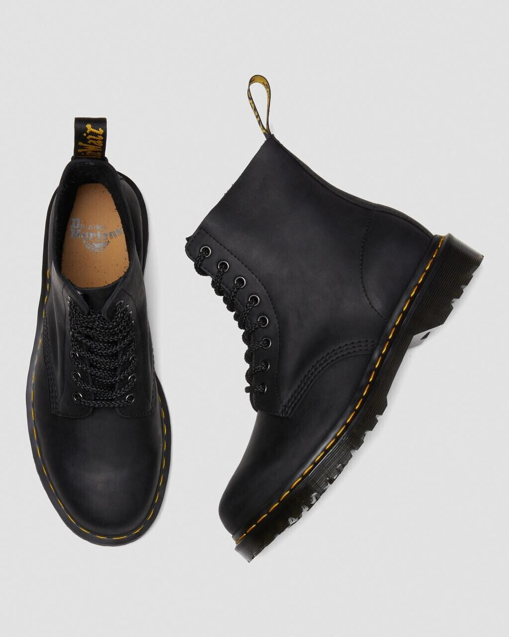 Leather top doc martins