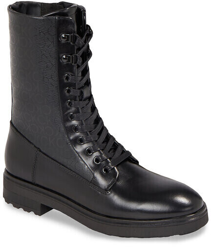 Calvin Klein Cleat Combat Boot - Epi Mono Mix HW0HW01713 Ck Black