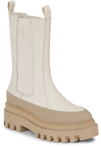 Calvin Klein Jeans Flatform Chelsea Boot Lth Wn YW0YW01111 Eggshell/Travertine