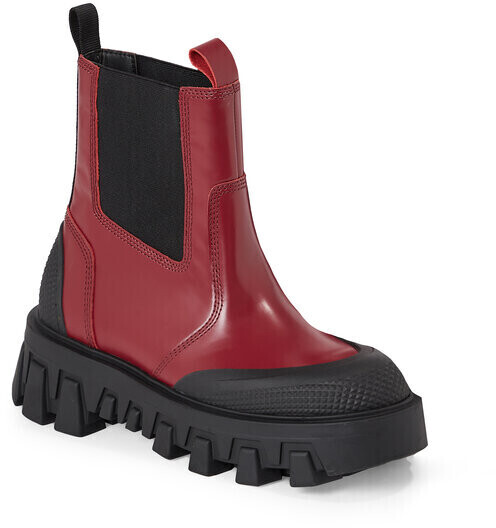 Tommy Hilfiger Tommy Jeans Tjw Chunky Chelsea Mix Material EN0EN02375 Rouge