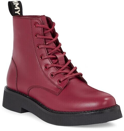 Tommy Hilfiger Tjw Lace Up Flat Boot EN0EN02310 Rouge