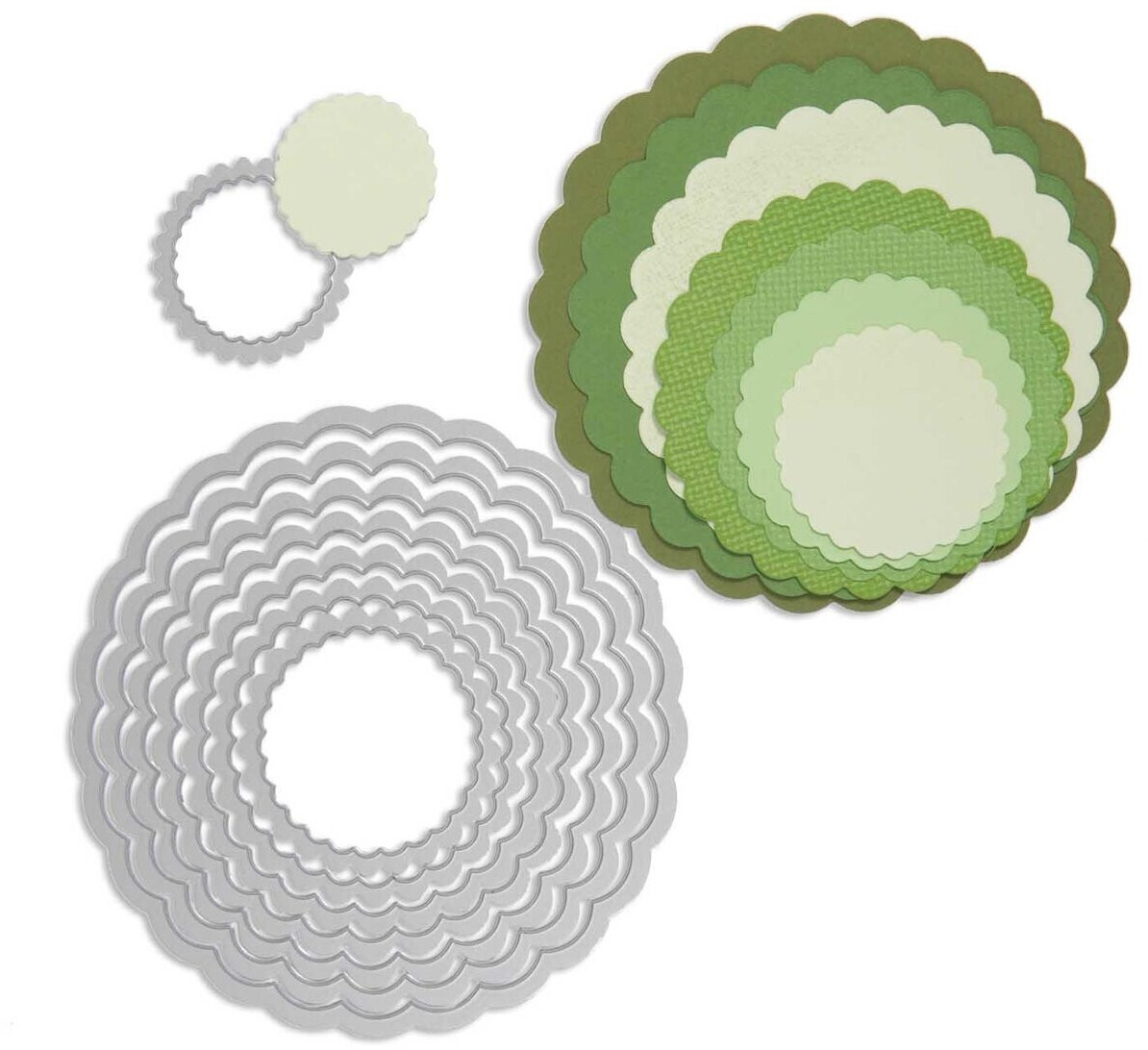 Sizzix Framelits Die Set Circles Scallop