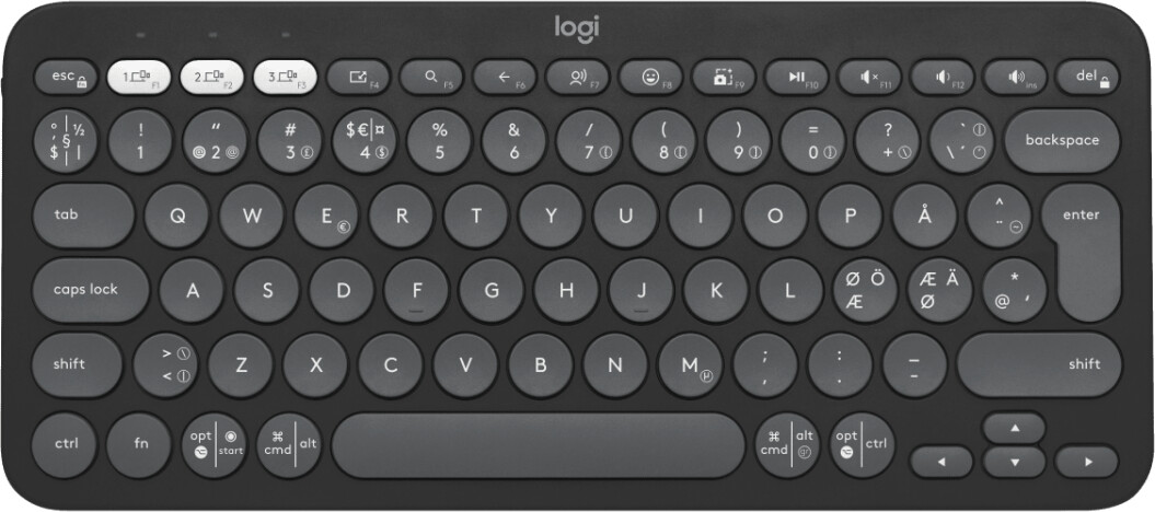 Logitech Pebble Keys 2 K380s (Nordic) Graphite