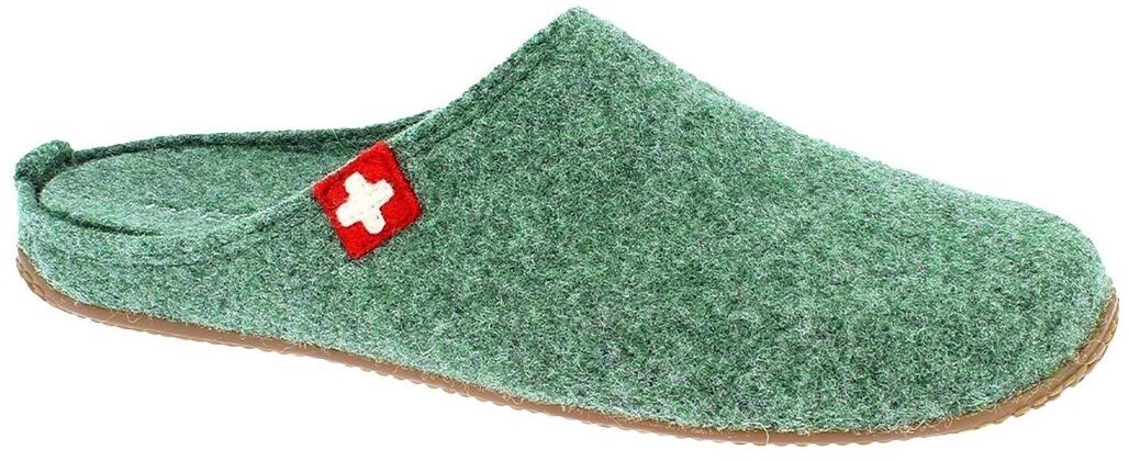 Living Kitzbühel Pantoffel Filz Schweizer Kreuz forest