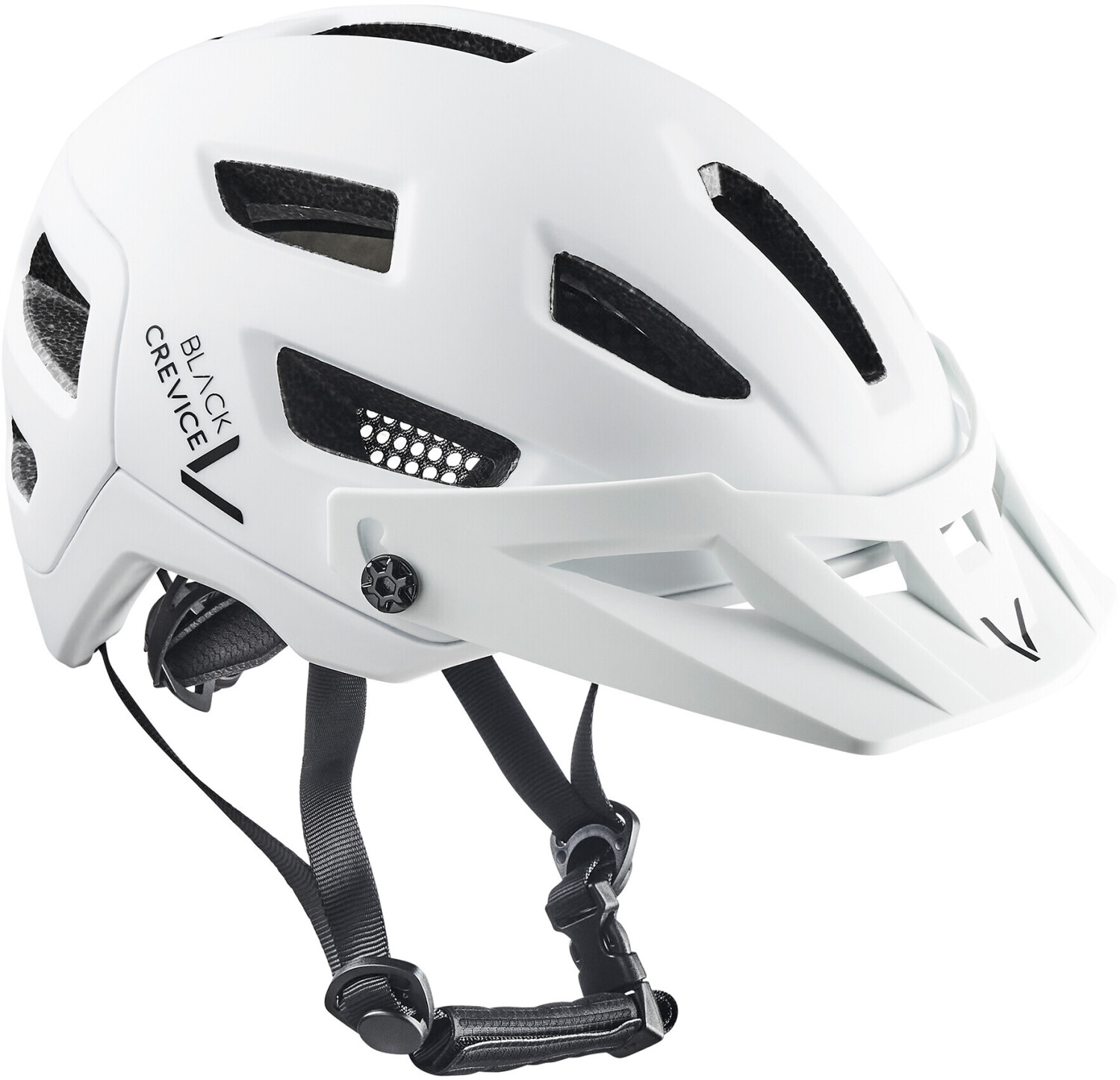 Black Crevice MTB Bike Helmet white