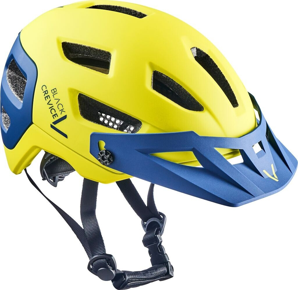 Black Crevice MTB Bike Helmet yellow/blue