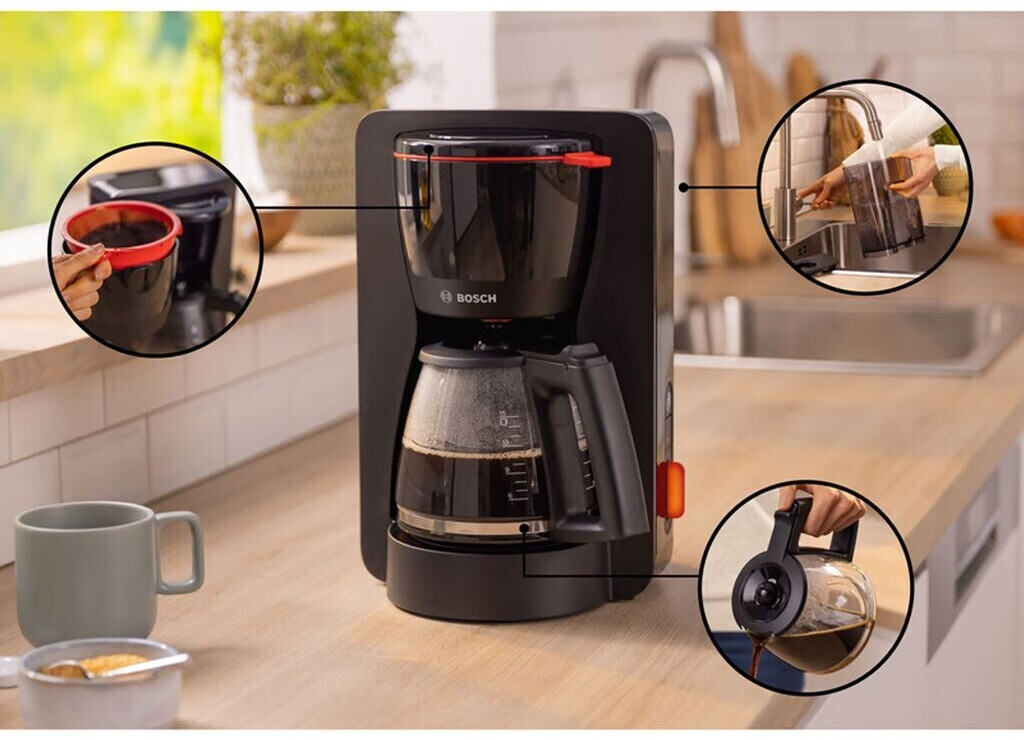 schwarz ab Preisvergleich Bosch Kaffeemaschine € bei mit TKA3M133 MyMoment Glaskanne 50,22 |