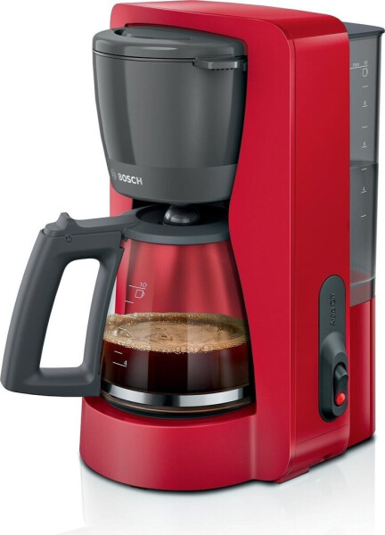 Bosch TKA3M133 MyMoment Kaffeemaschine mit Glaskanne rot