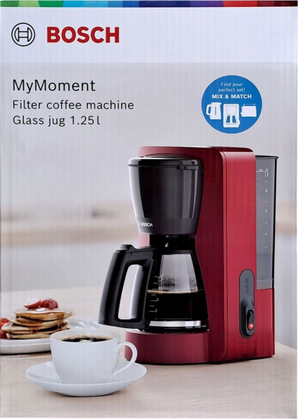 Bosch TKA3M133 MyMoment Kaffeemaschine mit Glaskanne rot, Bild 2
