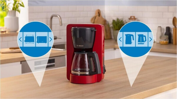Bosch TKA3M133 MyMoment Kaffeemaschine mit Glaskanne rot, Bild 12